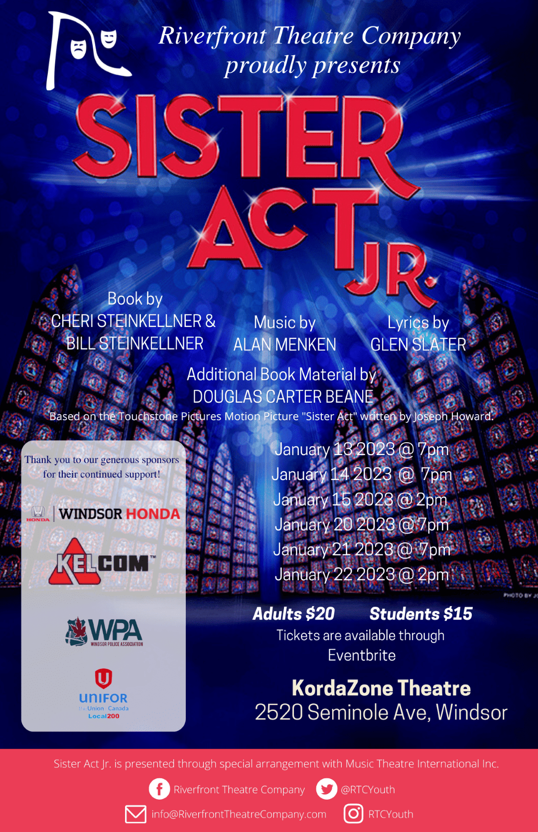 Sister Act - Regular Poster - Riverfront Theatre Company