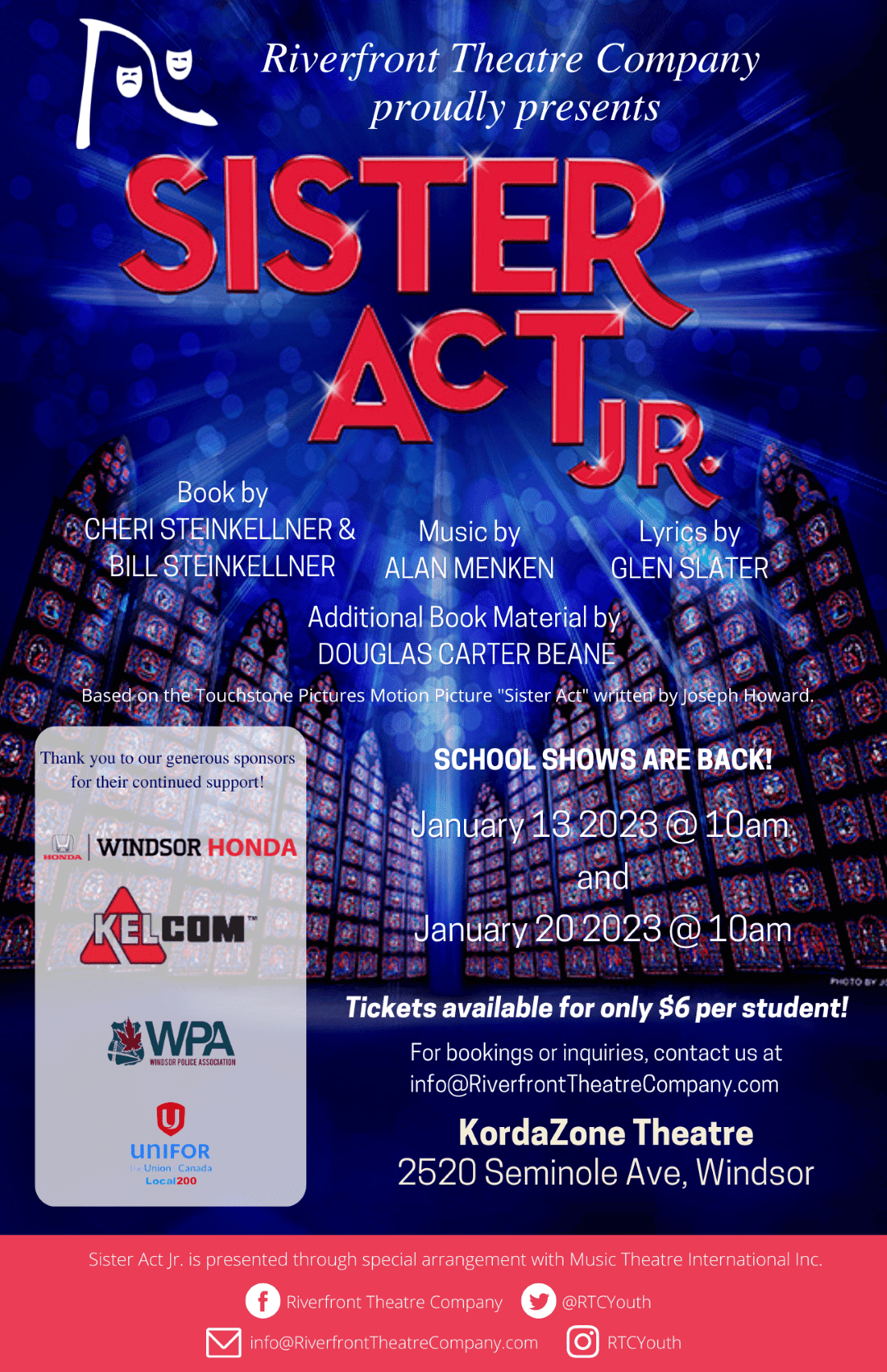 Sister Act - School Poster-Riverfront Theatre Company